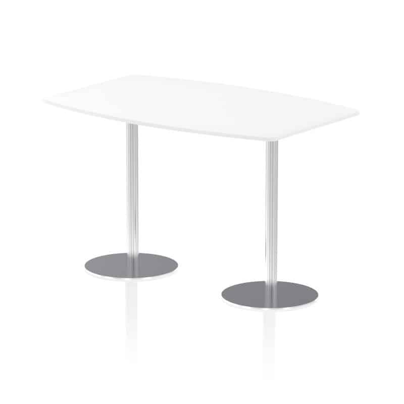 Italia High Gloss Boardroom Table Silver Leg - Image 4