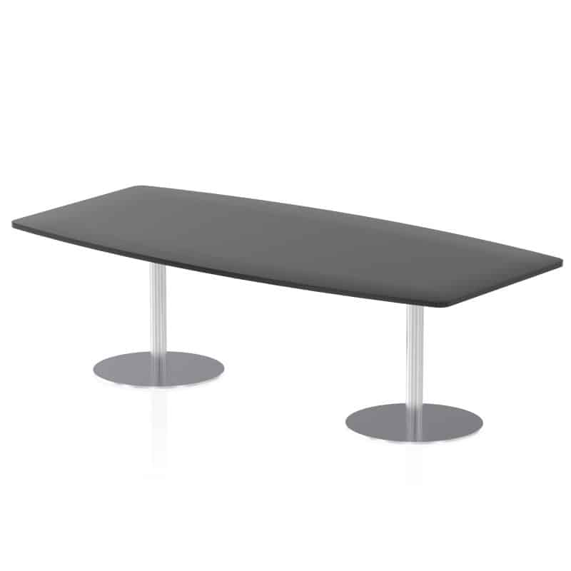 Italia High Gloss Boardroom Table Silver Leg - Image 5