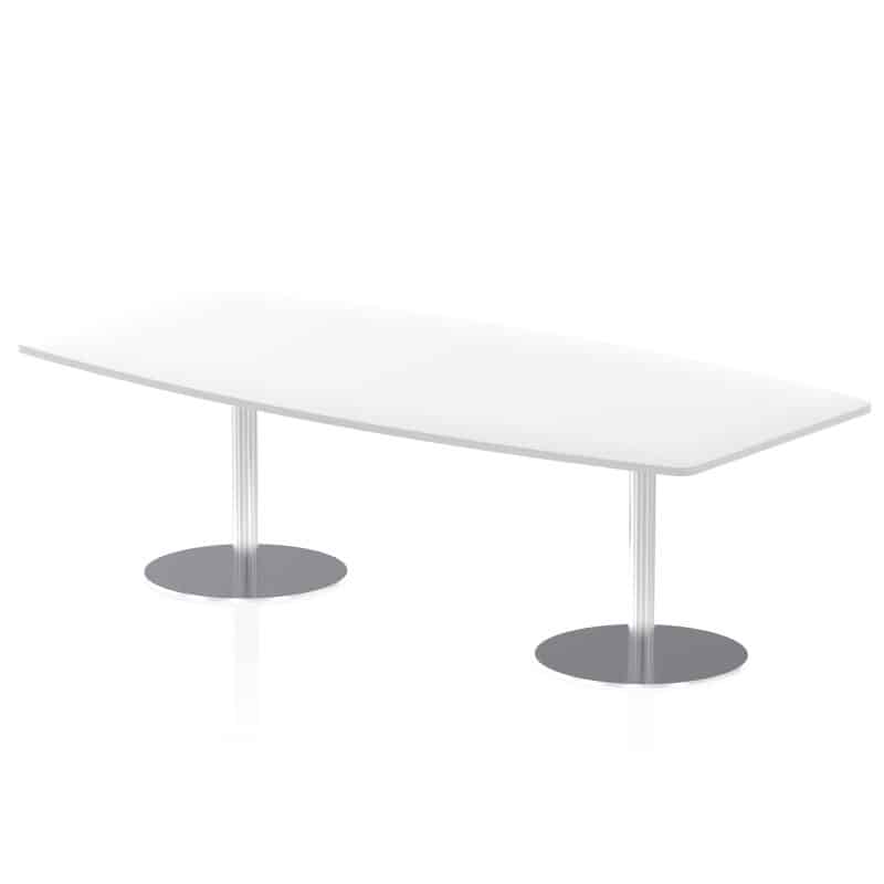 Italia High Gloss Boardroom Table Silver Leg - Image 6