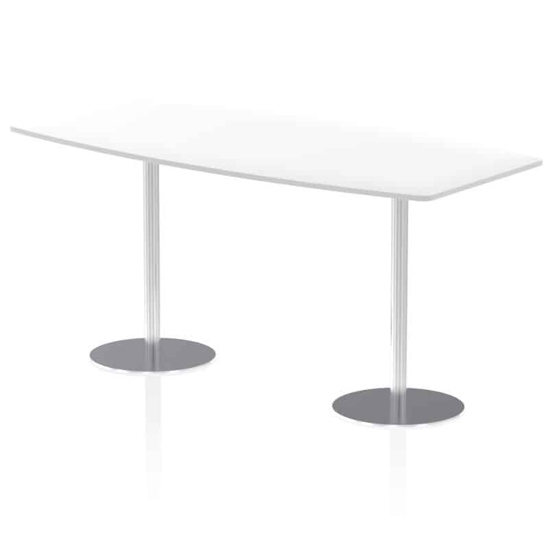 Italia High Gloss Boardroom Table Silver Leg - Image 8