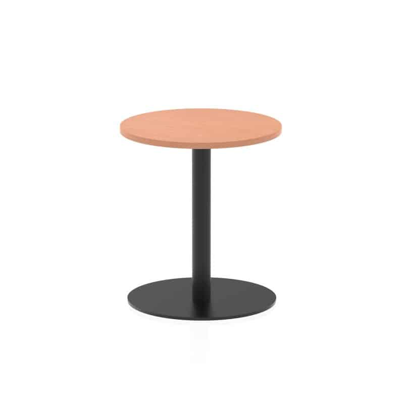 Italia Round Poseur Table Black Leg