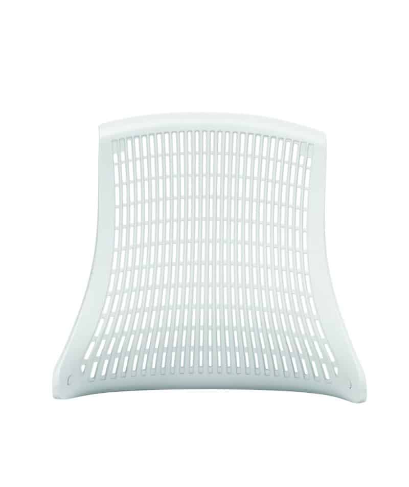 Flex Medium Back White Frame Task Operator Office Chair with Arms - Image 18