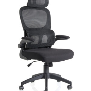 Iris Task Operator Mesh Back Fabric Seat With Headrest