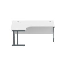 Office Left Hand Corner Desk with Steel Double Upright Cantilever Frame (FSC)