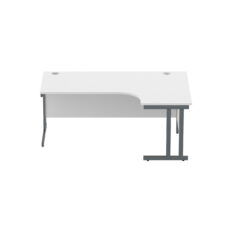 Office Right Hand Corner Desk with Steel Double Upright Cantilever Frame (FSC)