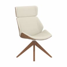 Cascara Chair with Walnut Shell & Wooden Pyramid Base