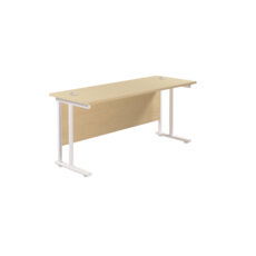 Twin Upright Rectangular Desk: 600mm Deep (FSC)
