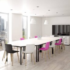 Elite Rectangular Training Tables with Circular legs