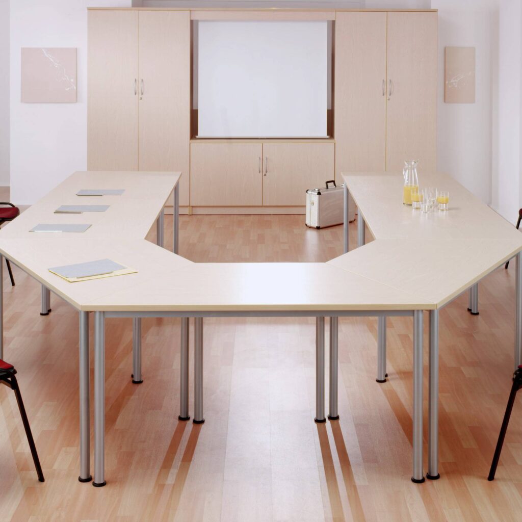 Elite Rectangular Training Tables with Circular legs