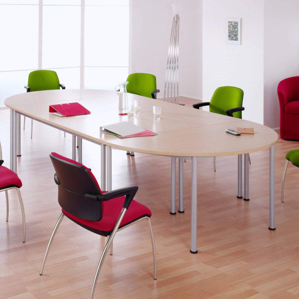 Elite Rectangular Training Tables with Circular legs