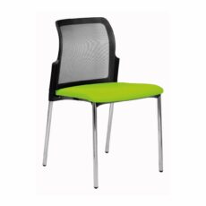 Leola Meeting Mesh Back Chair on 4 Legged Frame with Seat Pad