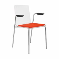 Multiply 4 Legged Wooden Shell Armchair with Seat Pad