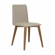Multiply Wooden Shell Chair on Wooden Legs Fully Upholstered