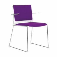 Vice Versa Sled Armchair - Plastic Shell and Upholstered Seat & Back