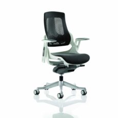 Zure High Back White Shell Executive Office Chair with Arms