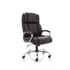 Texas High Back Heavy Duty Executive Black Leather Office Chair with Arms