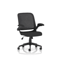 Crew Task Operator Mesh Chair With Folding Arms