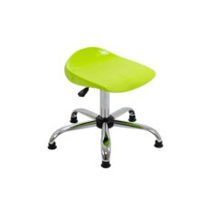 Titan Swivel Senior Stool with Chrome Base and Glides