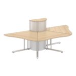 3 Person Semi-Circular Call Centre