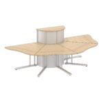 4 Person Semi-Circular Call Centre +