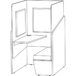 Sitting Pod with Bench LH 1000w x 1000d x 1620h