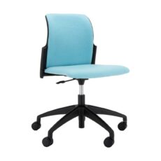 Leola Plastic Shell Chair with Upholstered Seat & Back