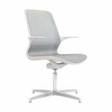 Tempo White Mesh White Shell Chair - 4 Star Base
