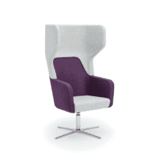 HARC TUB High Back Lounge Chair 4 Star Swivel & Tilt Base